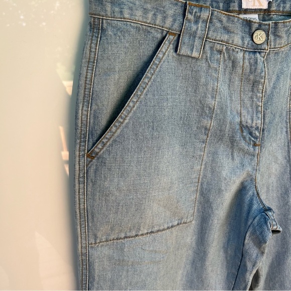 Calvin Klein Jeans Women's Light Wash Culottes Jeans Size 10 - Picture 8 of 12